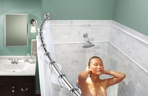 Moen SR2100CH Shower Curtain Rings, Pack of 12, Chrome