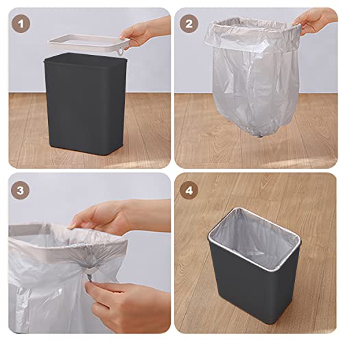 Touchless Bathroom Trash Can - 2.5 Gallon Smart Trash Can Sensor Motion | Skinny Trash Bin with Lid - Electric, Narrow, Plastic, Auto Open - Small Slim Automatic Garbage Can ( Black ) - color: Black, size: 2.5 Gal