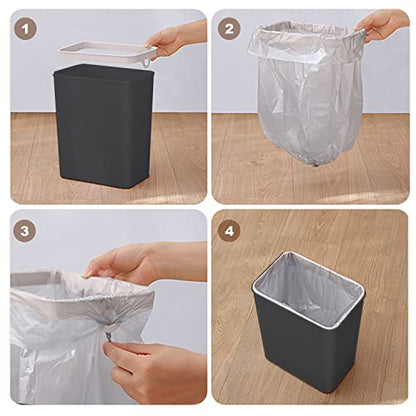 Touchless Bathroom Trash Can - 2.5 Gallon Smart Trash Can Sensor Motion | Skinny Trash Bin with Lid - Electric, Narrow, Plastic, Auto Open - Small Slim Automatic Garbage Can ( Black ) - color: Black, size: 2.5 Gal