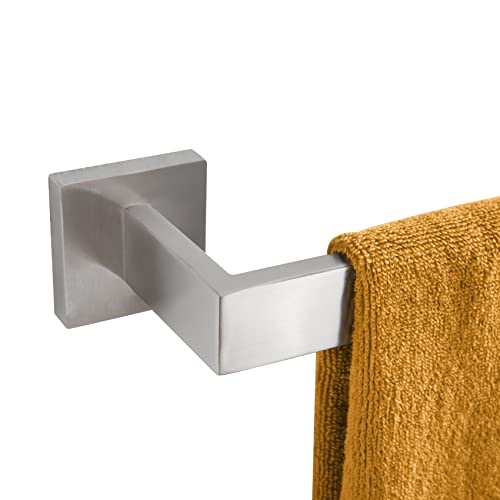 KOKOSIRI 12-Inch Single Towel Bar, Bathroom Kitchen Towel Holder, Wall Mounted SUS304 Stainless Steel Towel Rack, Brushed Nickel, B4003BR-L12 - color: Brushed Steel, size: 12-Inch