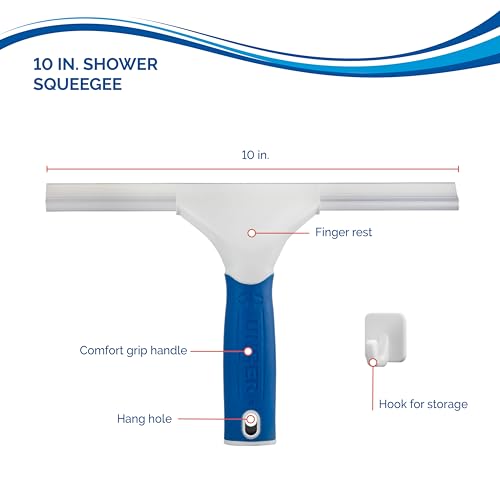 Unger - 978800 Shower Squeegee, 10" white - style: 10” Shower Squeegee