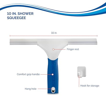 Unger - 978800 Shower Squeegee, 10" white - style: 10” Shower Squeegee