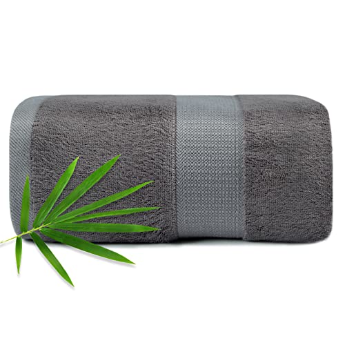 Extra Large Bath Towels Sheet for Body, for Sensitive Skin, 1 Pack Dark Grey for Adult Kids Baby,for Luxury Hotels Gym Spa Super Soft Highly Absorbent Oversized Towels 35" x 70"
