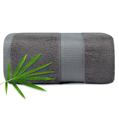 Extra Large Bath Towels Sheet for Body, for Sensitive Skin, 1 Pack Dark Grey for Adult Kids Baby,for Luxury Hotels Gym Spa Super Soft Highly Absorbent Oversized Towels 35" x 70"
