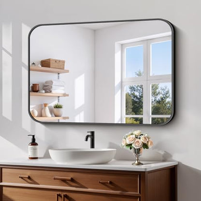 Koonmi Bathroom Wall Mirror,26x38 Inch Large Vanity Mirror for Over Sink - size: 38"L x 26"W