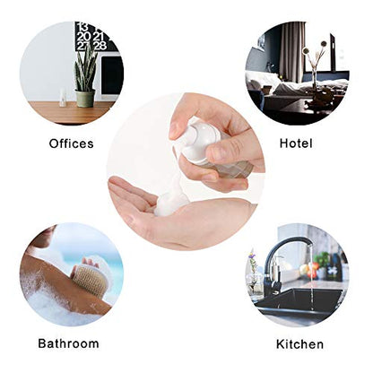 LONGWAY 3PCS Travel Size Foam Pump Bottle,Mini Empty Pump Bottle Dispenser(30ml,1 fl oz) (Clear) - color: Clear