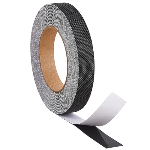 CREATCABIN Grip Tape Roll Waterproof Black Grip Tape Safety Non Skid Strips for Furniture Anti Slip Mobile Device Grip Fixed Outdoor Stairs Home Bathtubs Bathroom Floor Kitchen Adhesion Use 394x0.8in - style: black