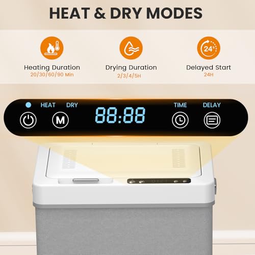 Electactic Towel Warmer for Bathroom, 35L Large Towel Warmer Bucket with Aromatherapy, Temperature & Timer, Foldable & Easy Storage, Fits 3 45"x70" Towels and Blankets, Auto Shut Off, Towel Dryer