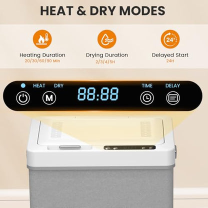 Electactic Towel Warmer for Bathroom, 35L Large Towel Warmer Bucket with Aromatherapy, Temperature & Timer, Foldable & Easy Storage, Fits 3 45"x70" Towels and Blankets, Auto Shut Off, Towel Dryer