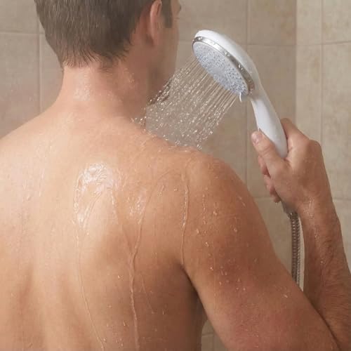 NOVA Handheld Shower Head with Extra Long 84” Hose, On/Off Switch, 5 Settings, Comes with Wall Mounted Holder (9311-R)