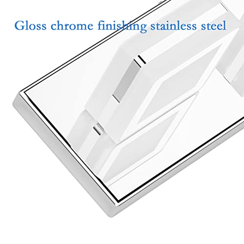 Ralbay Modern 6 Light Vanity Light Chrome Bathroom Vanity Lighting Fixtures Over Mirror Acrylic Up and Down Chrome Bathroom Wall Mounted Lights - color: Chrome, size: 6 Light