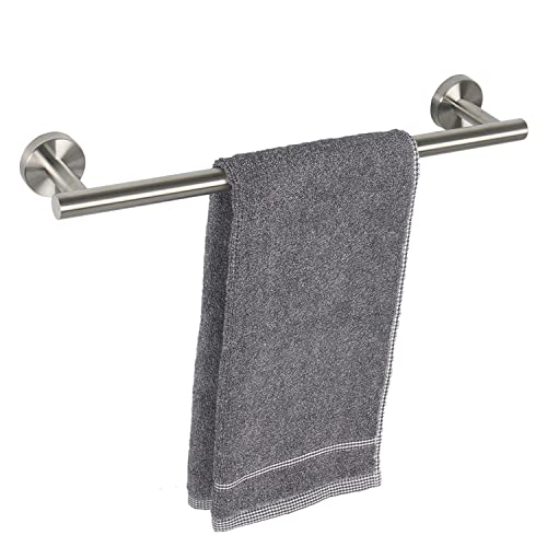 TocTen Bath Towel Bar - Thicken SUS304 Stainless Steel Bathroom Towel Holder, Towel Rod for Bathroom Heavy Duty Wall Mounted Towel Rack Hanger (16IN, Brushed Nickel) - color: Brushed Nickel, size: 16IN