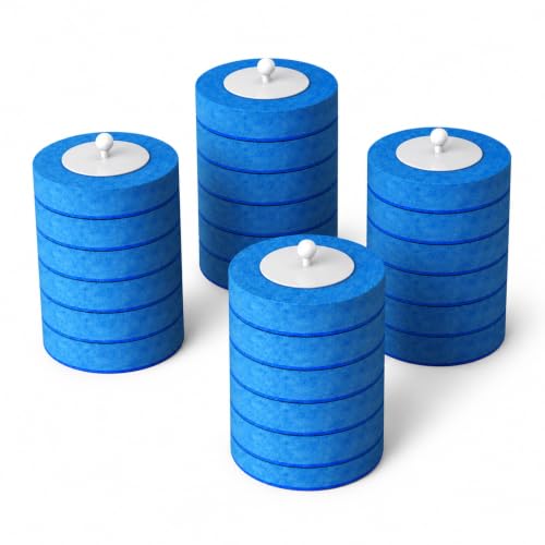24PCS Disposable Toilet Brush Refills, Replacement Pads for Toilet Wand, Replacement Heads for Hard Water Stains & Limescale (Blue) - size: 24PCS Refills