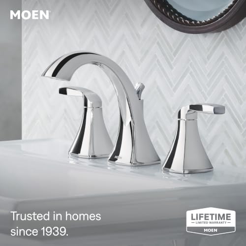 Moen Voss Chrome Two-Handle Adjustable Widespread Bathroom Faucet Trim Kit, Valve Included, TV6905 - color: Chrome