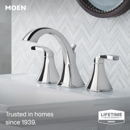 Moen Voss Chrome Two-Handle Adjustable Widespread Bathroom Faucet Trim Kit, Valve Included, TV6905 - color: Chrome