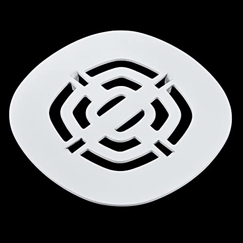 Bropury Easy-to-Install Snap-in Stainless Steel Shower Strainer Shower Drain Grid (White) - color: White