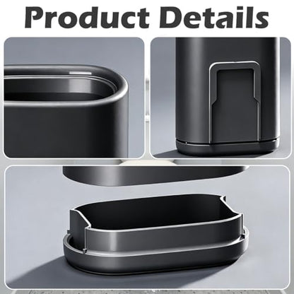Silicone Toilet Brush and Holder Set, Flexible Toilet Bowl Brush Head with Silicone, Long Handle, Wall Mounted with Removable Anti-Leakage Base, Soft Bristles for Bathroom Deep Cleaning (Black) - color: Black