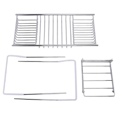 Yctze Stainless Steel Bathtub Tray, Adjustable Shower Tub Caddy with Extendable Sides & Removable Book Holder for Bathroom Accessories (Silver) - color: Silver