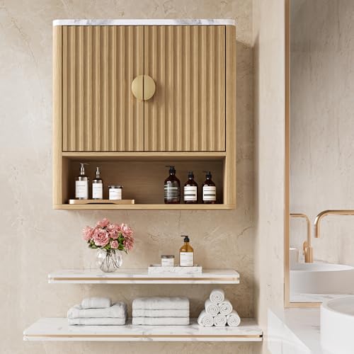 Bathroom Cabinet Wall Mount with Adjustable Shelf, Modern Medicine Cabinet, Small Wall Mounted Storage Organizer, Over Toilet Storage for Bathroom
