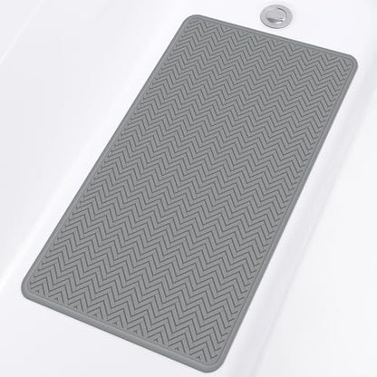 OTHWAY Bathtub Mat Non Slip, 27" x 17" Bath Mat for Tub, Machine Washable Shower Anti Slip Mat with 246 Strong Suction Cups (Grey) - color: Grey, size: 27" x 17" (Rectangular)