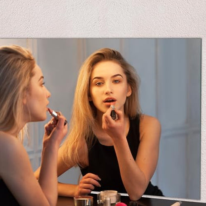 Frameless Wall Mirror 48"x30" Bathroom Vanity Mirror Shatterproof | Modern Wall Mount Mirror, Horizontal & Vertical, Rectangle Mirror for Over Sink, Living Room, Bedroom - size: 48"L x 30"W
