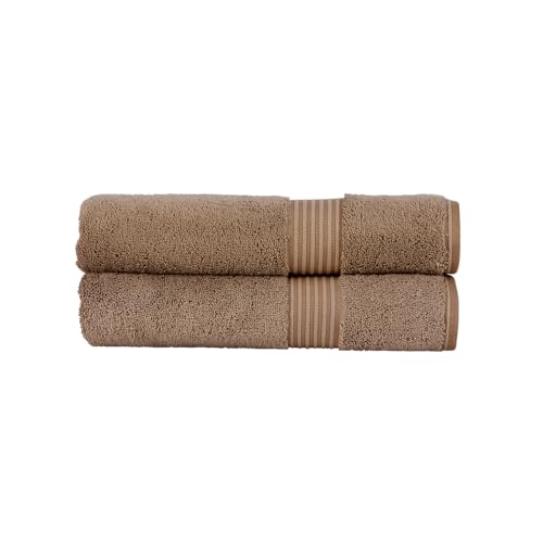 Christy Supreme Hygro 2 Piece Bath Towel Set |100% Supima Cotton | Mocha Brown - color: Mocha, size: 2 Bath Set