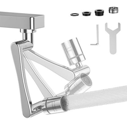 London Sunshine 1440° Swivel Faucet Extender, 2 Spray Modes Faucet Aerator Attachment with 360° Rotating Arm, Sink Tap Head Replacement for Kitchen & Bathroom Faucets with 20mm/22mm/24mm Threads - color: 1 Piece 1440°