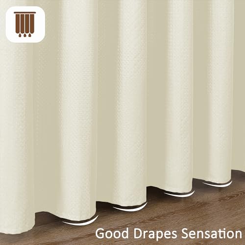 Cream Stall Shower Curtain 36 x 72 Inch, Textured Soft Fabric Waffle Narrow Size Modern Shower Small Curtain for Bathroom Hotel, Machine Washable, Water Resistant, 36Wx72L Inches - color: Cream, size: 36"W x 72"L (Pack of 1)
