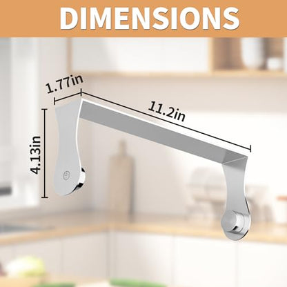 Paper Towel Holder Under Cabinet, Wall Mount Paper Towel Holder for Kitchen Bathroom, Stainless Steel, Adhesive or Screws, Silver - color: Silver