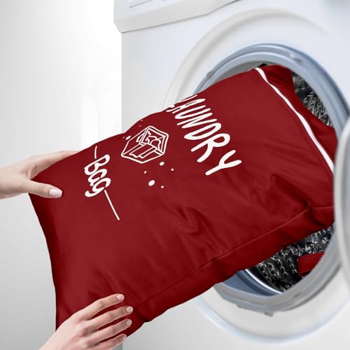2 Pcs Large Travel Laundry Bags - Waterproof Wet Dry Bags for Gym Clothes, Swimming, Yoga (Wine+Navy) - color: Wine+Navy