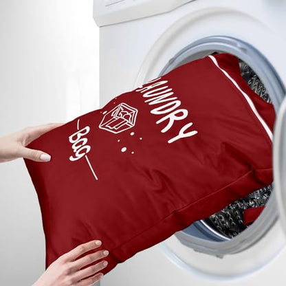 2 Pcs Large Travel Laundry Bags - Waterproof Wet Dry Bags for Gym Clothes, Swimming, Yoga (Wine+Navy) - color: Wine+Navy