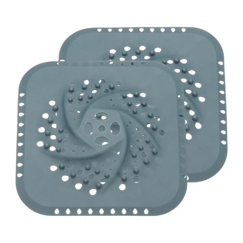 uxcell 2 Pcs Square Drain Cover, 5.7 Inch Shower Hair Catcher Drain Cover for Shower Room Bathtubs Kitchen Sink Laundry Room, Blue - color: Blue