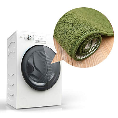 COSYHOMER 39x20 Half Round Kitchen Rug,Non Slip Washable Mat,Green 1PC | Polypropylene tufted textile,small half circle rug,kitchen sink mat,Kitchen floor mat - color: Green, size: 1'8" x 3'3" (Semicircular)