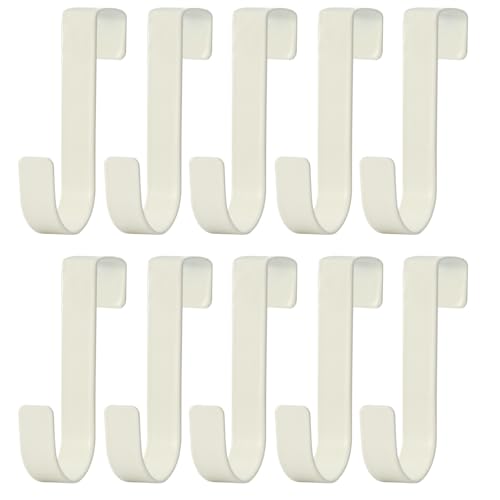 eywlwaar Over The Cabinet Door Single Hooks 10 Pack (10P-White) - color: 10P-White