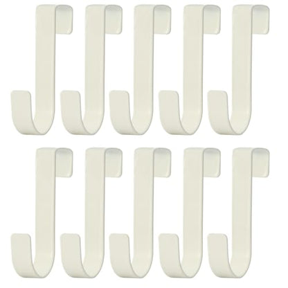 eywlwaar Over The Cabinet Door Single Hooks 10 Pack (10P-White) - color: 10P-White