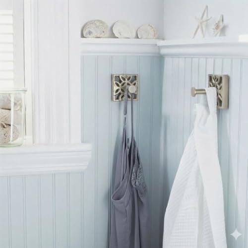 Autumn Alley 5 Pieces Nickel Bathroom Accessories Set, Wall Mounted – Silver Toilet Paper Holder, Chrome Bath Towel Holder, Brushed Nickel Towel Ring & Silver Bathroom Hardware Set Complete - color: Silver Brushed Nickel