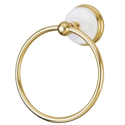 Kingston Brass BA1114PB Victorian Towel-Ring, 6-Inch, Polished Brass - color: Polished Brass
