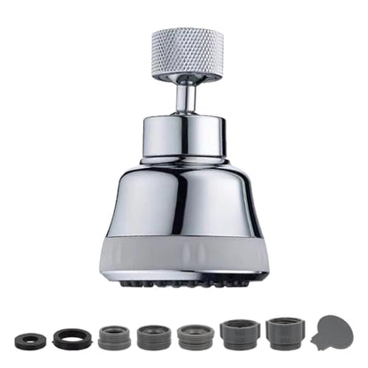 Faucet Aerator Faucet Sprayer Attachment, Kitchen Faucet Head Replacement with 4 Spray Modes, 360° Swivel Faucet Extender Anti-Splash Sink Sprayer Faucet Nozzle Head (Diamond, Silver) - color: Silver, style: Diamond