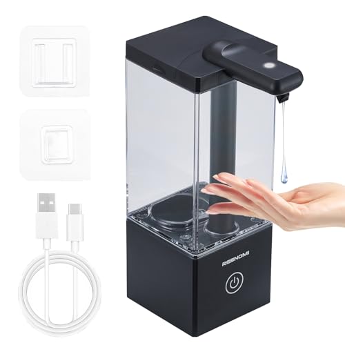 Automatic Soap Dispenser,Touchless Dish Soap Dispenser,16.5oz/490mL Wall Mounted,USB Rechargeable,3 Adjustable Soap Dispensing Levels,Liquid Hand Dispenser for Bathroom,Kitchen,Office(Black)