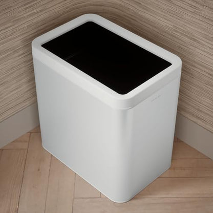 Kohler K-31314-STW 25-Liter Open-Top Trash Can, White Stainless Steel - color: White Stainless Steel, size: 6.6 Gallon - Open Top