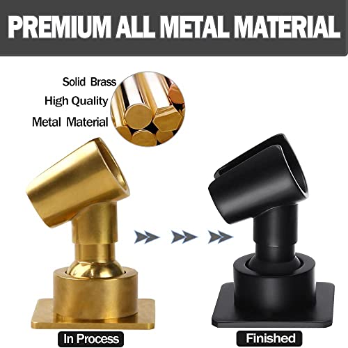 Shower Head Holder All Meta lHandheld Shower Wand Bracket Adhesive Shower Wall Mount Holder Brass Shower Spray Holder Black, Drill Free Glue Installation - color: Black