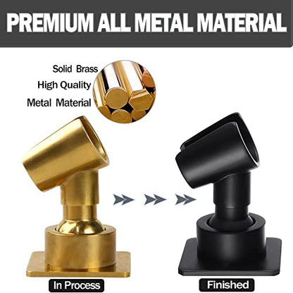 Shower Head Holder All Meta lHandheld Shower Wand Bracket Adhesive Shower Wall Mount Holder Brass Shower Spray Holder Black, Drill Free Glue Installation - color: Black