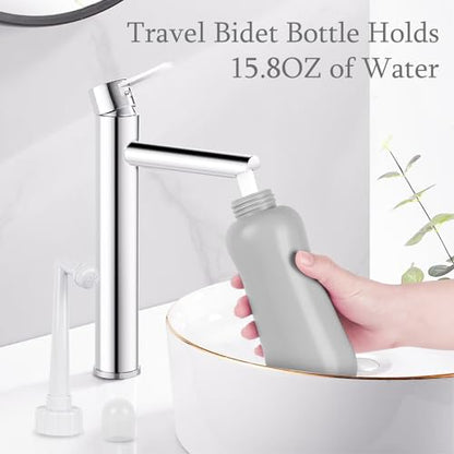 Portable Bidet Travel Large Capacity 15.8oz Personal Toilet Handheld Gray - color: Gray