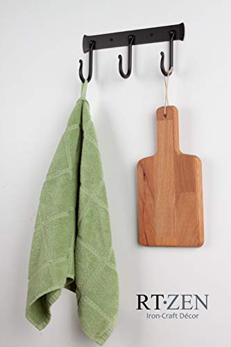 Classic Farmhouse Wall Mount Multi-Use Wrought Iron Hook Set (3 Pack) | Decorative Rustic Metal Handcrafted Bathroom, Entreyway Home Decor Hooks Suitable for Coats, Towels, Robe or Hat Hanging - style: J-Hook Rack of 3