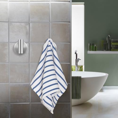 Heavy Duty Stainless Steel Coat Hooks 2pcs Wall Mounted Robe Hanger Hooks Bathroom Towel Holders for Home and Office Organization