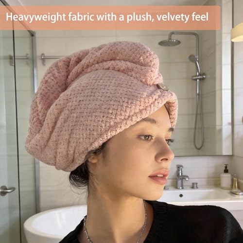 Extra Large Microfiber Bath Towels Set of 6 for Adults, 35″ x 70″, Soft and Super Absorbent, Quick Dry, No Fading and No Lint, Luxury Towel Set for Bathroom, Spa, Gym, Travel - Pink - color: Pink 6-pack
