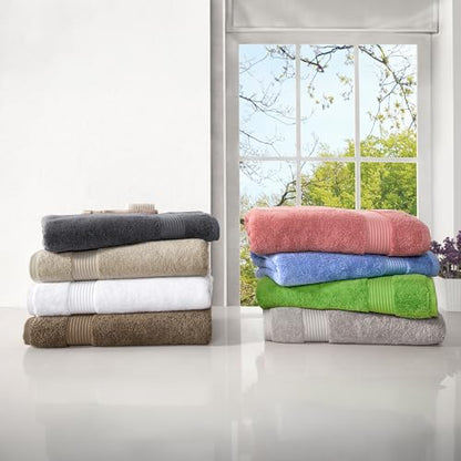 CTT - Luxury 6 Piece Towel Set, 100% Turkish Cotton, Quick Drying, Highly Absorbent & Comfy, Includes 2 Bath Towels, 2 Hand Towels & 2 Washcloths | (Blue) - color: Blue, size: 6-Piece Towel Set