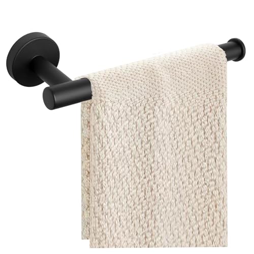 Hand Towel Holder - 9" Modern Design Towel Ring, Thicken SUS 304 Stainless Steel Towel Holder for Bathroom Wall, Contemporary Hand Towel Rack - Matte Black - color: Matte Black, size: 1PCS