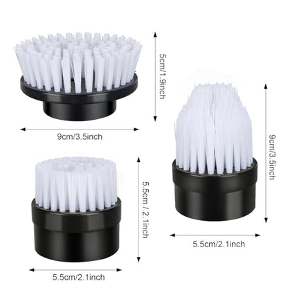 3 Pcs of Brush Heads,Replacement Brush Heads Set for Electric Spin Scrubber, Cordless Power Shower Scrubber, Cleaning Brush for Bathroom Tile Sink Floor Cleaning.
