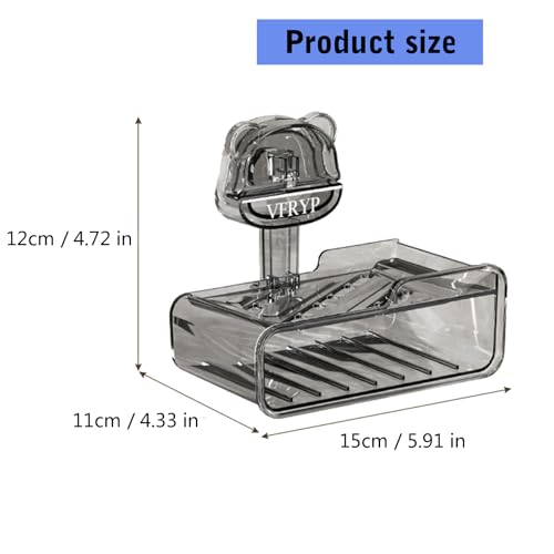 Wall Mount Suction Cup Soap Holder Not Drill Installation Double Layer Drainage Organizers for Bathroom Kitchen Double Layer Drainage Soap Tray